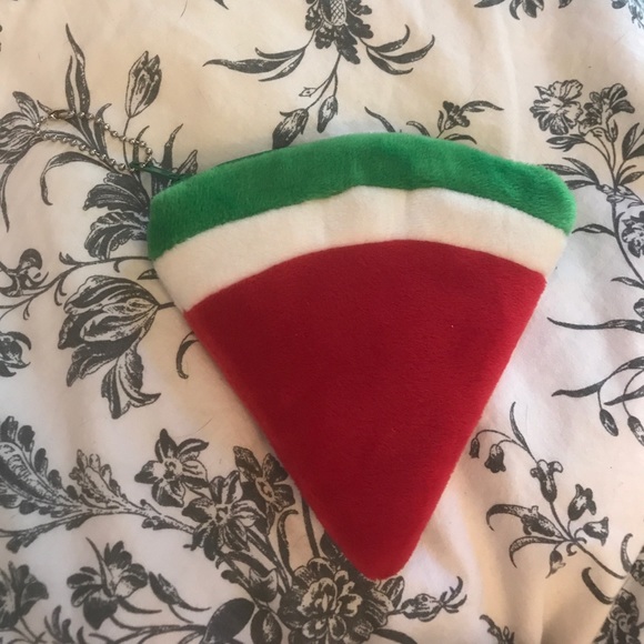 Red watermelon slice pouch coin purse chain - Picture 3 of 3