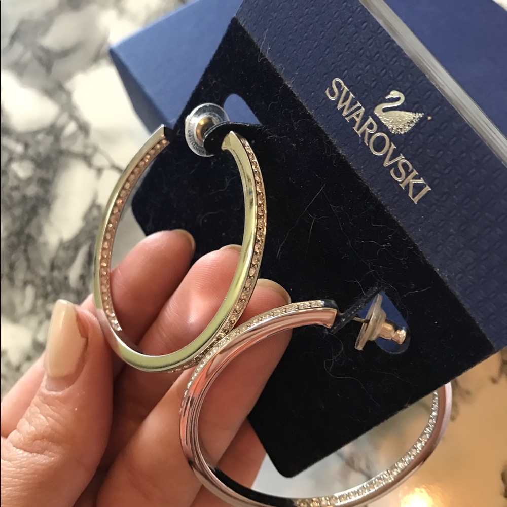 Swarovski Crystal Hoop Earings