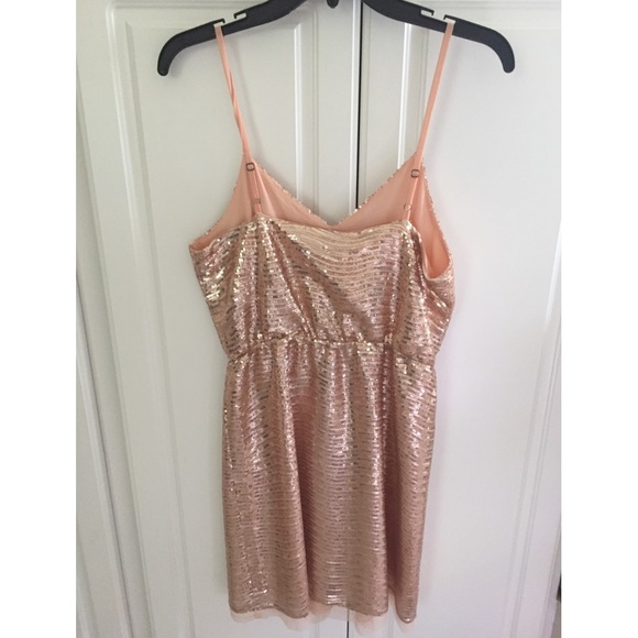 Skies Are Blue Juniors Rose Gold Dress - Picture 2 of 4