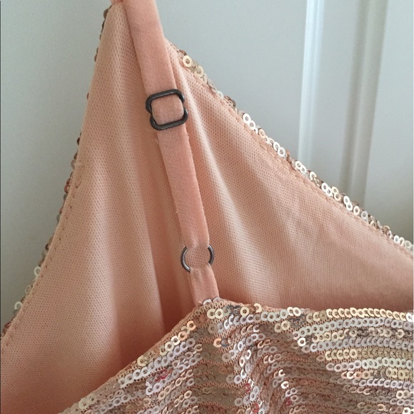 Skies Are Blue Juniors Rose Gold Dress - Picture 4 of 4