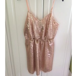 Skies Are Blue Juniors Rose Gold Dress