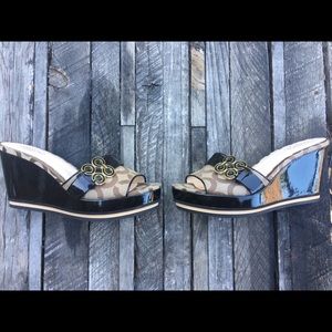 MAKE OFFER COACH wedges size 7