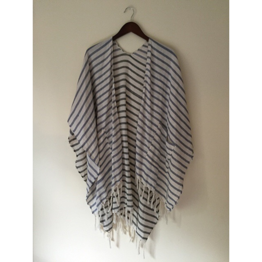Stolen Nights Striped Throw Over