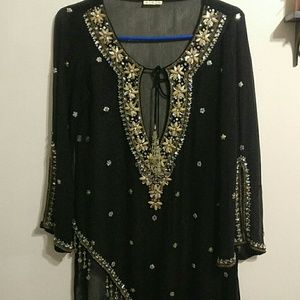 Indian/pakistani black salwar kameez
