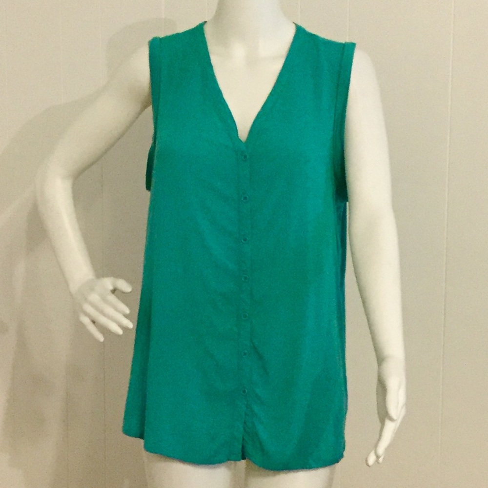 Pleione dark teal blouse