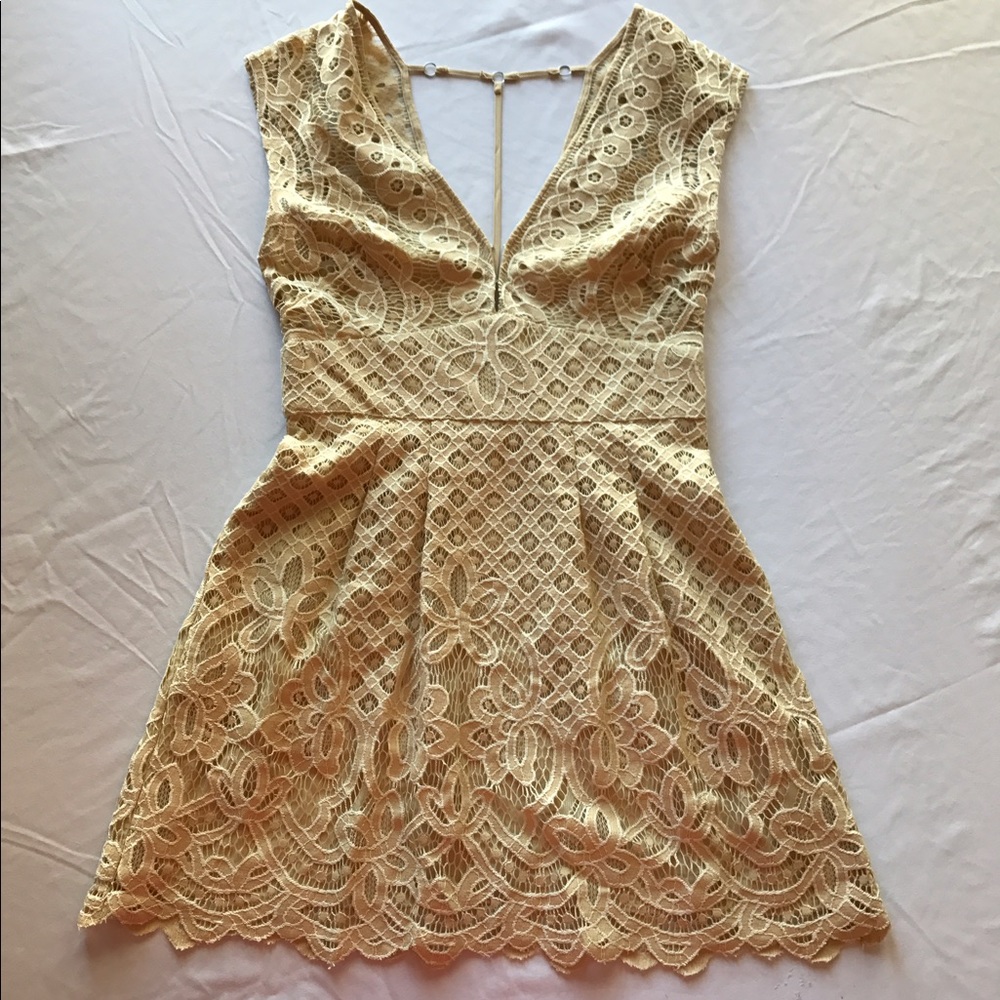 Free People Lacey dress Size 2 Ivory / Beige