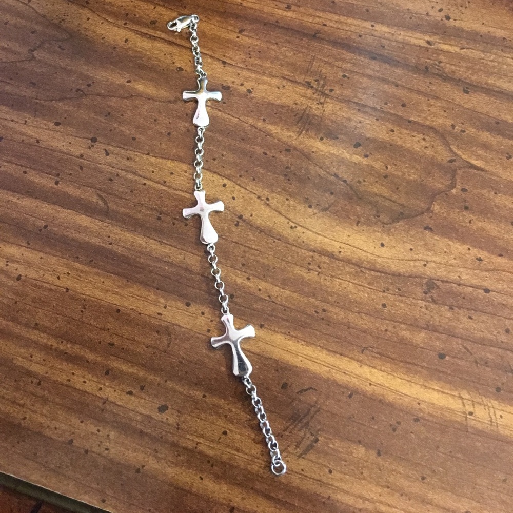 Silver Cross Bracelet