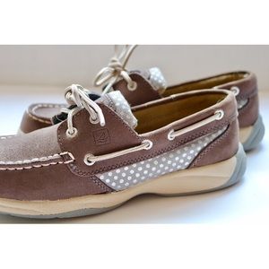 Polkadot Sperry top sider boat shoe