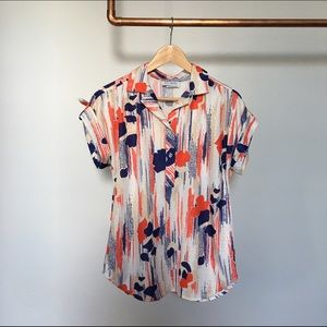 Vintage Floral Print Blouse