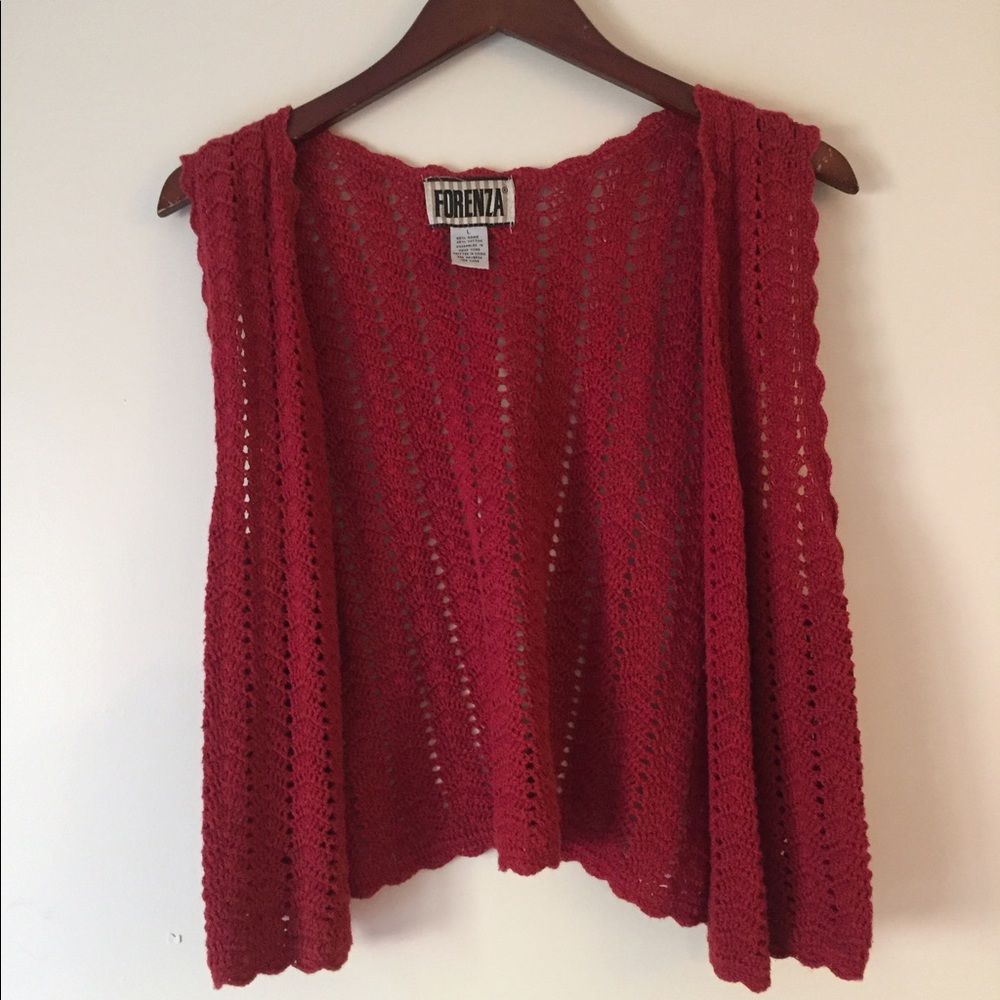 Adaline Orange Knitted Vest
