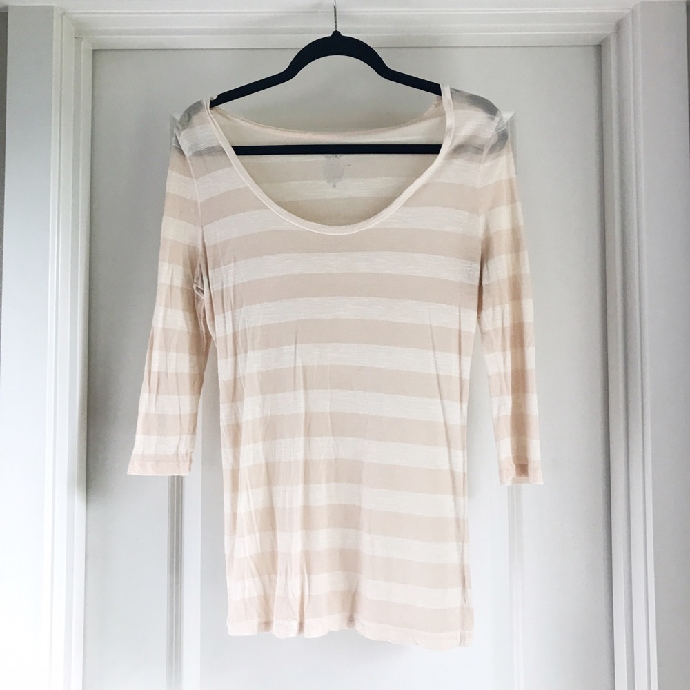 Striped peach top