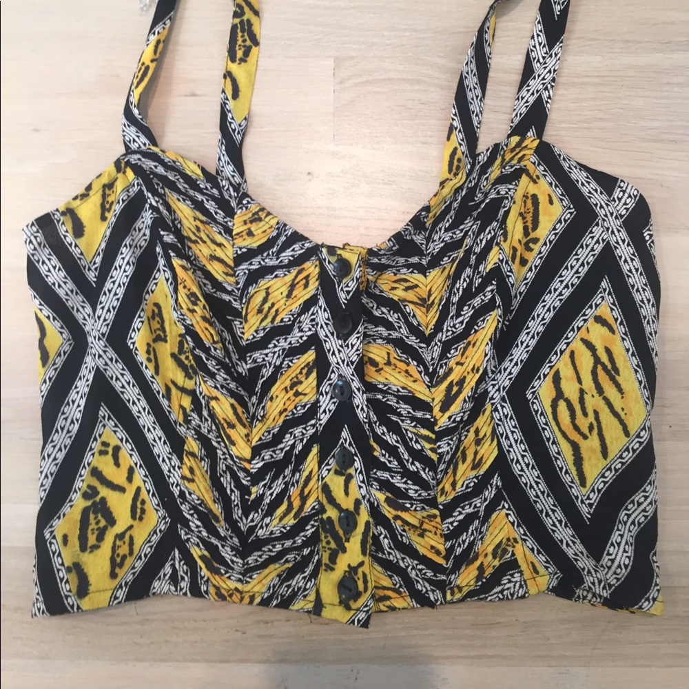 Topshop patterened crop top