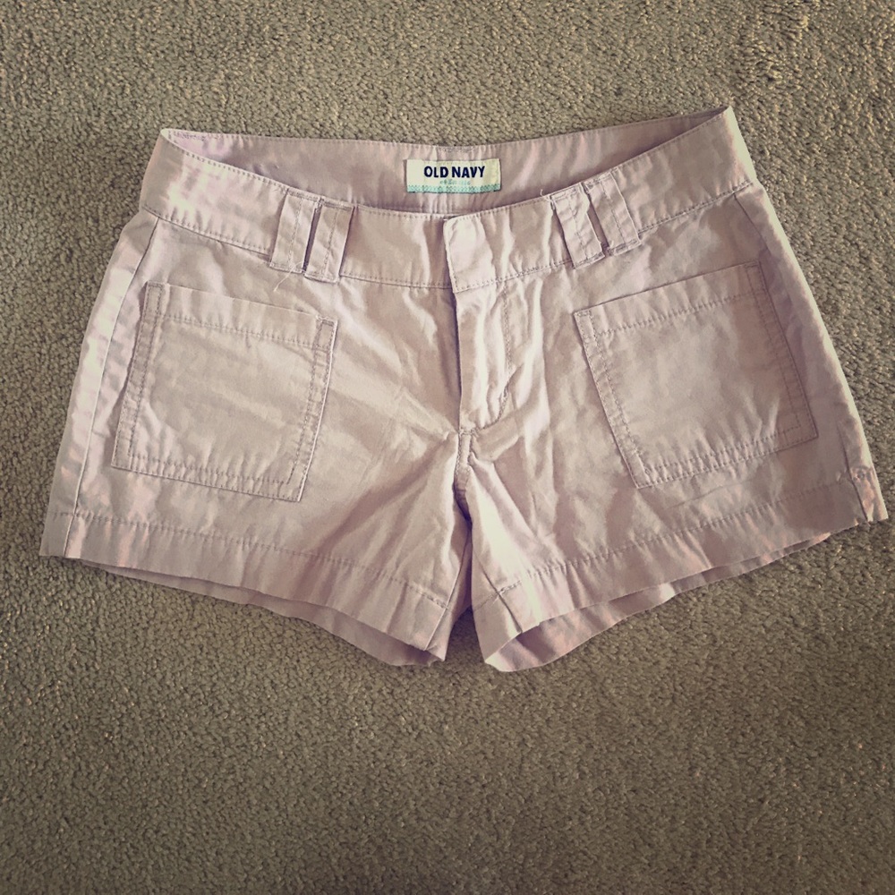 Pastel lilac cotton shorts