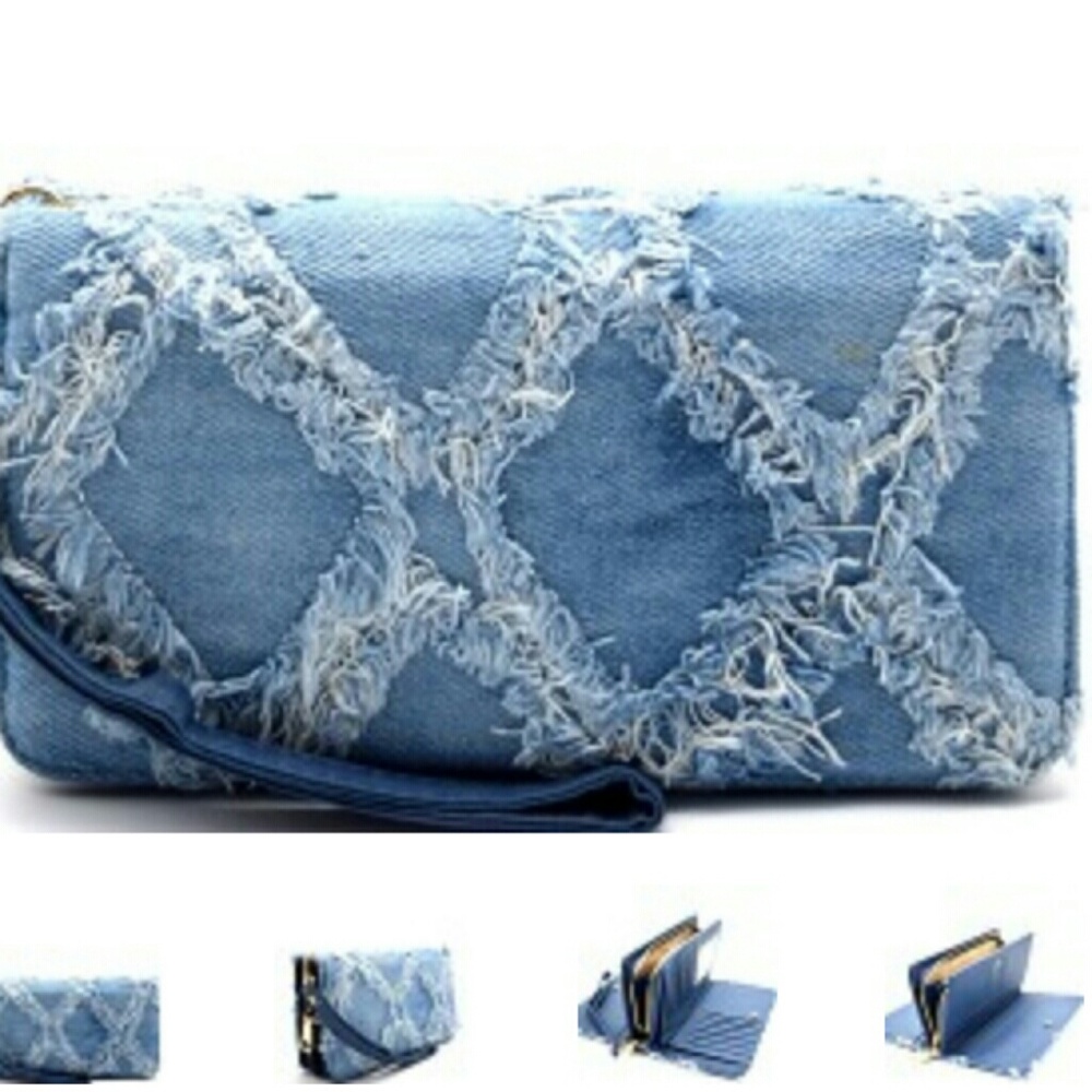 Denim Clutch/wristlet