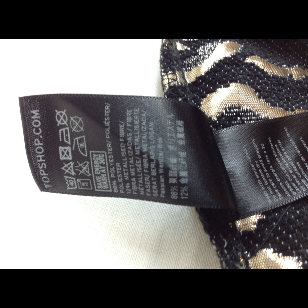 $68 TOPSHOP metallic embroidered cheetah print - Picture 5 of 5