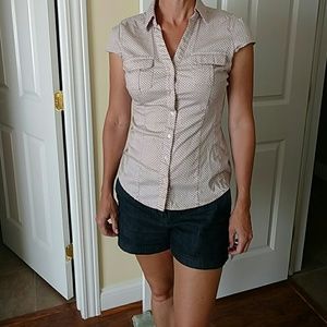 New York & Company Short Sleeve Collared Shirt