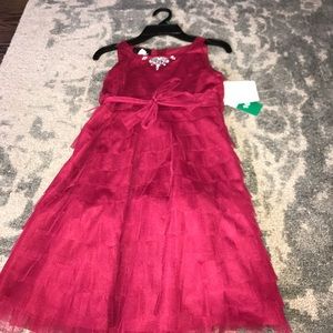 Biscotti red layered kids dress