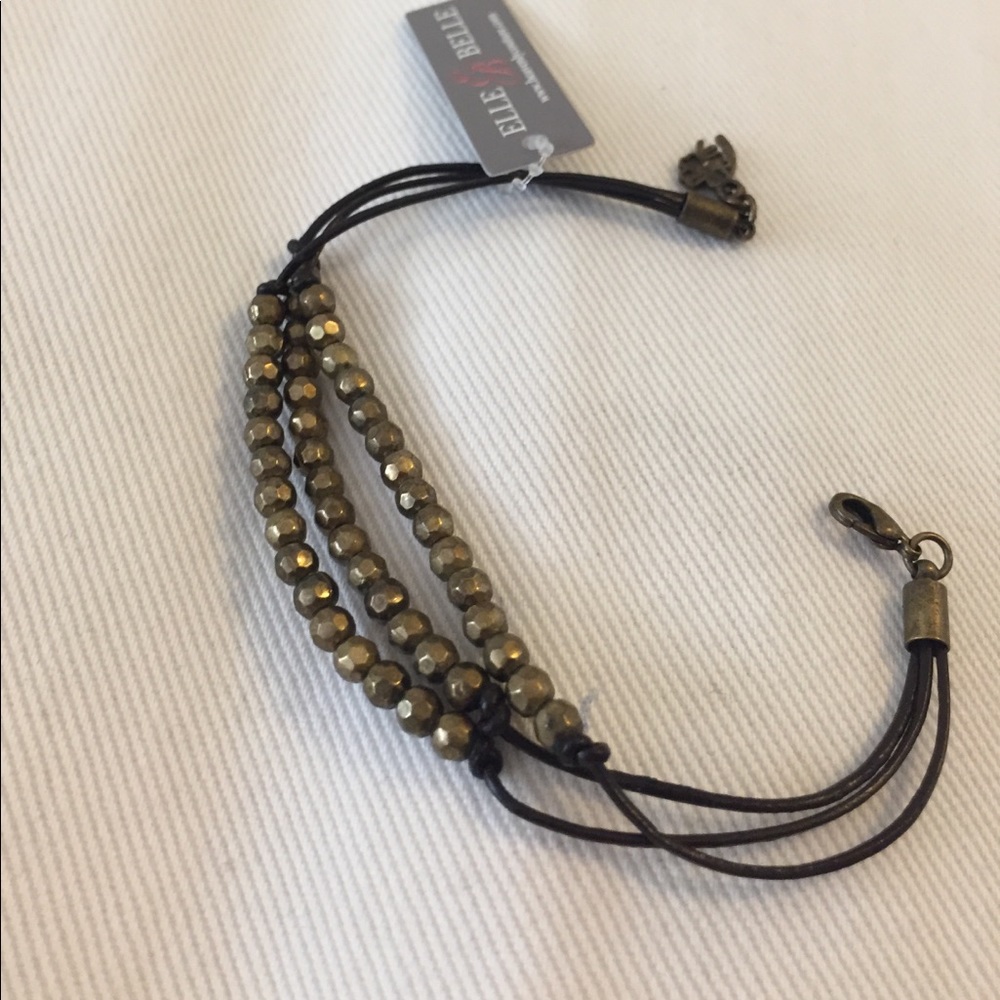 3 lined gold Beaded bracelet! NWT