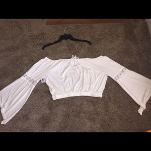 White shoulder shirt