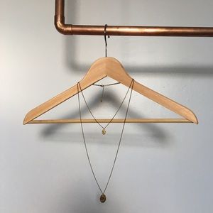 Hammered Brass Layering Necklace