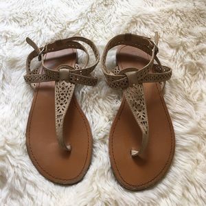 sandals with cut out detailing