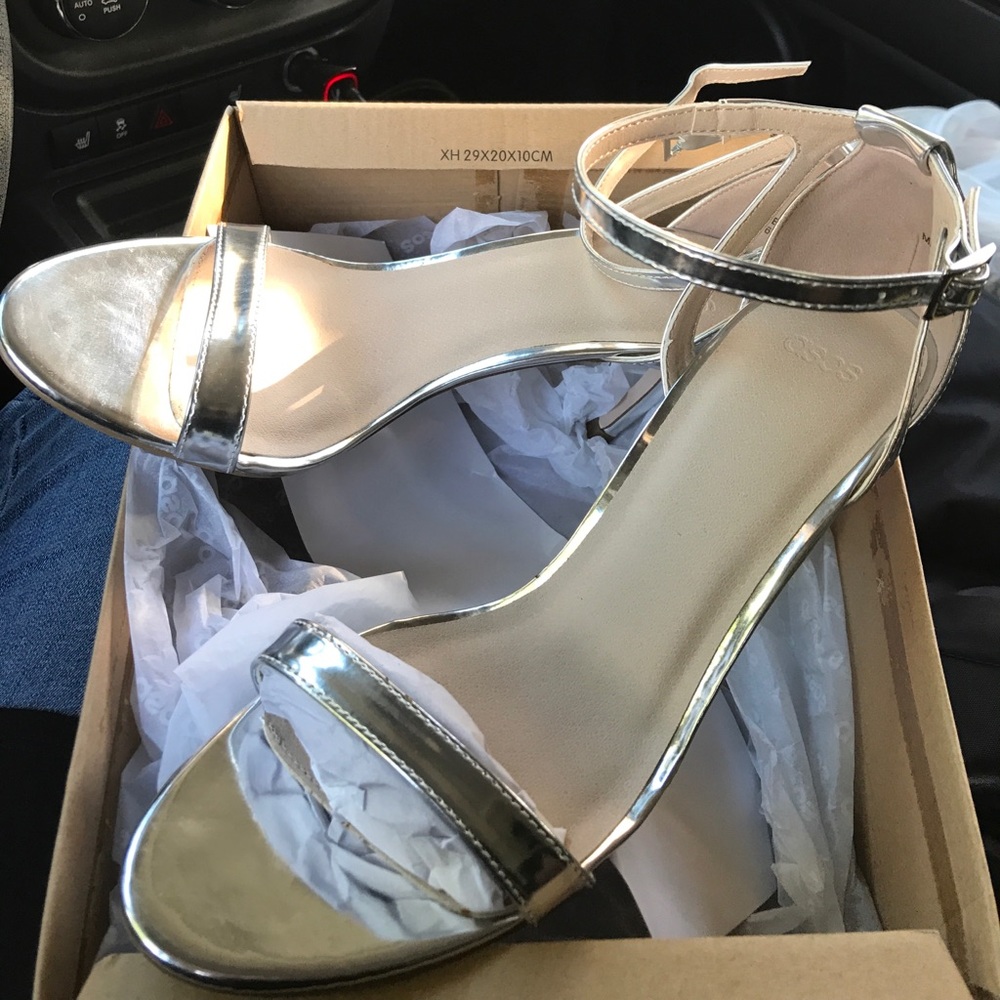 Asos silver heels