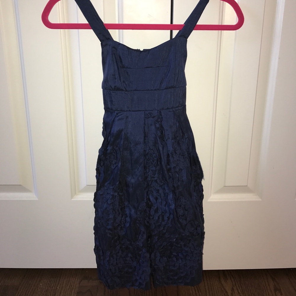 Ruby Rox navy blue flowered dress
