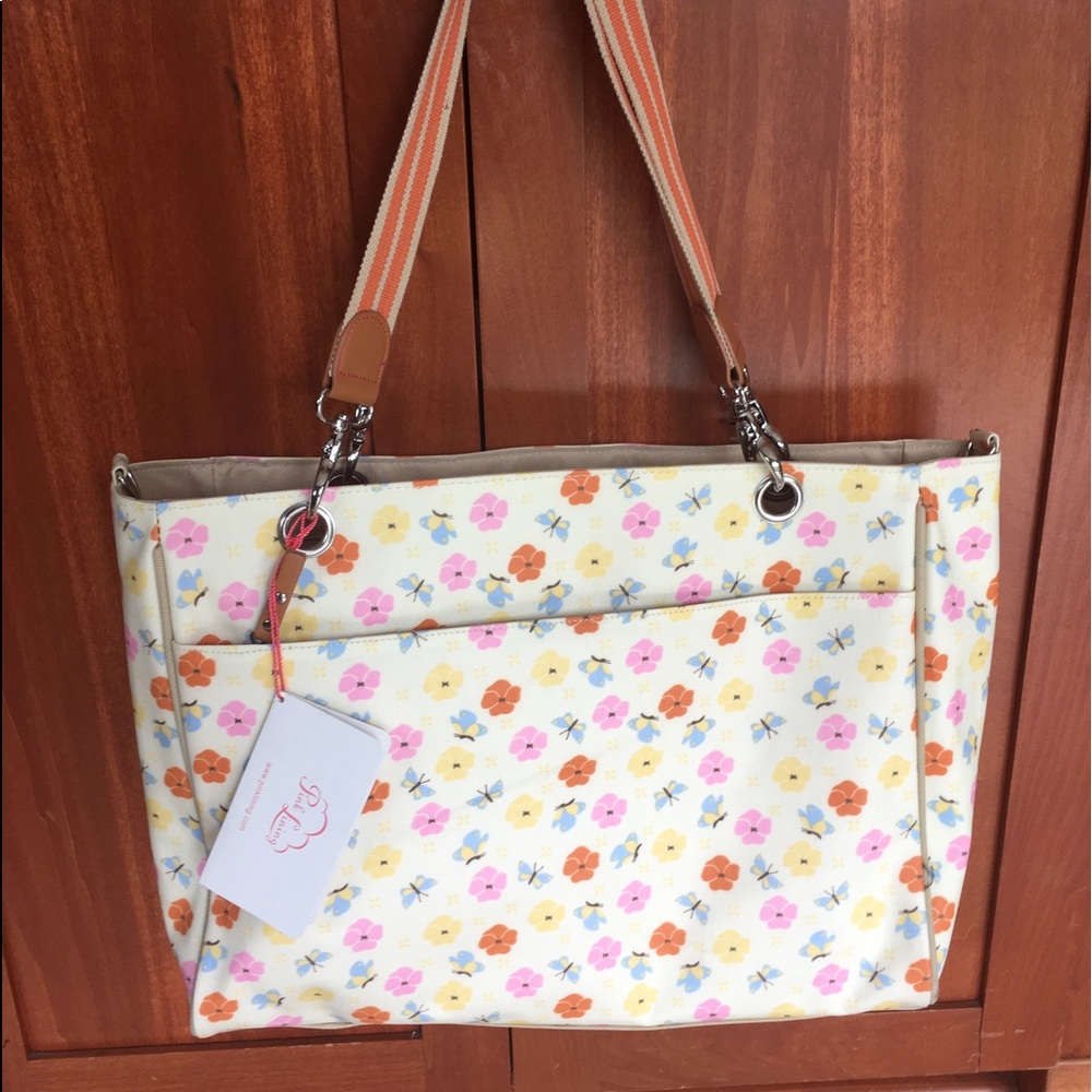 Brand new with tags pink lining diaper bag