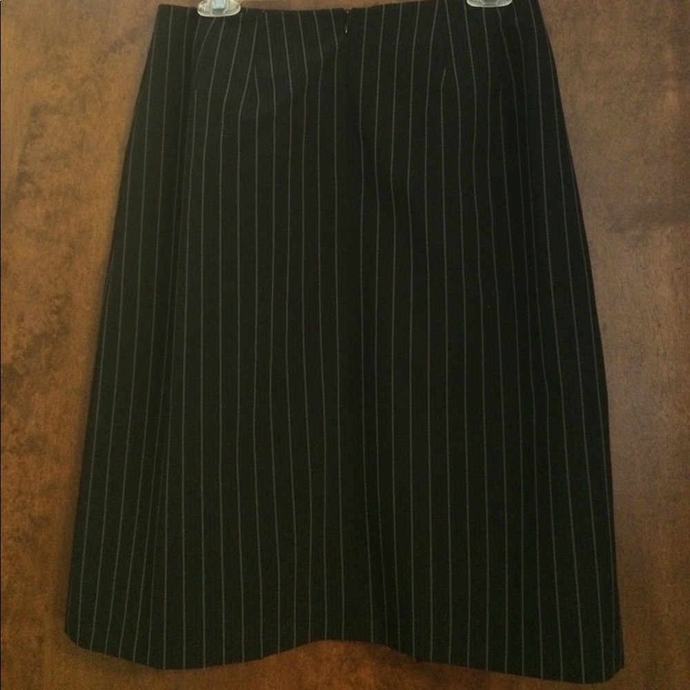 Charcoal and white pin-striped pencil skirt
