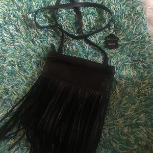 long strap leather fringe boho bag