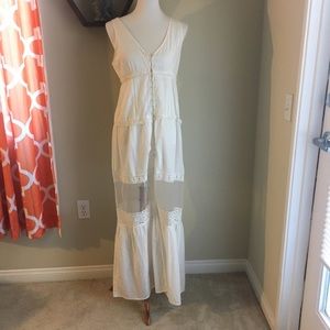Beach Bohemian White Maxi Dress
