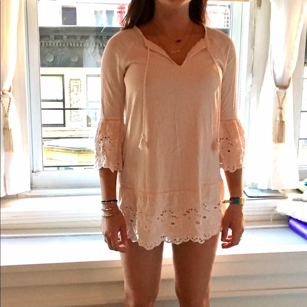 ❌SOLD❌ Forever 21 Light Pink Flowy Dress - Picture 1 of 7