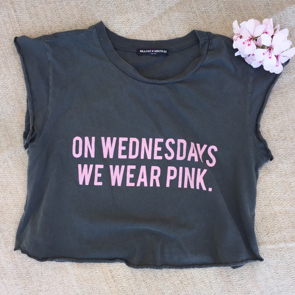 Brandy Melville "On Wednesdays We Wear Pink" Top