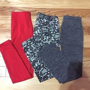 Three pairs of perfectly new leggings