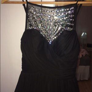 Black , beaded formal dress
