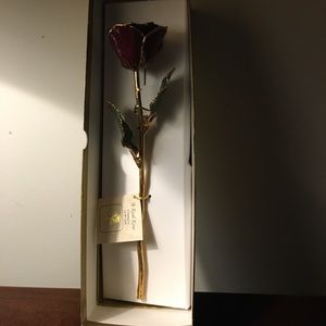 Gold coated red rose 24k gold