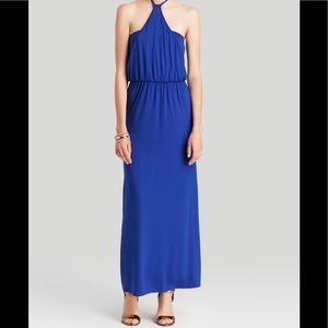 Beautiful blue halter maxi dress by Trina Turk