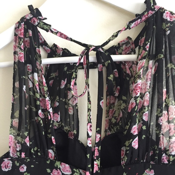 Floral built in bra strappy dress - Picture 5 of 5
