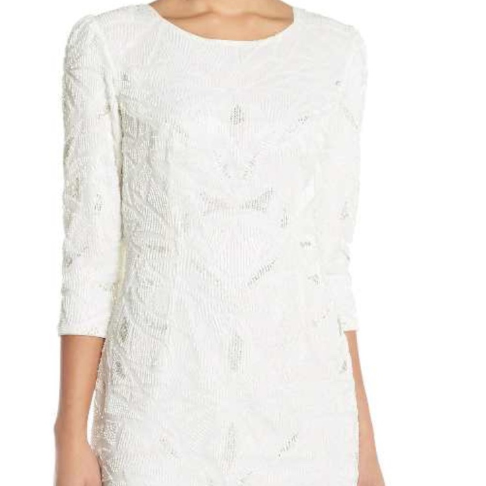 Parker "Dove" beaded dress