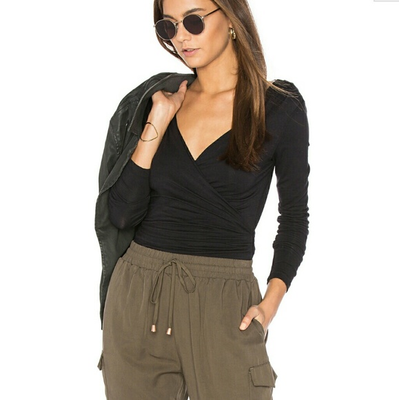 Free People Tops - !SOLD!FREE PEOPLE "BE FAUX WRAP SURPLICE TOP