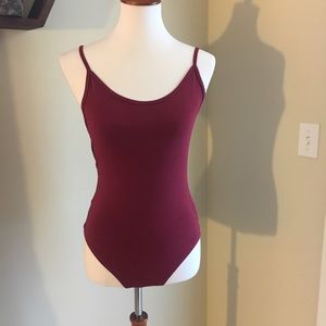 Burgundy bodysuit