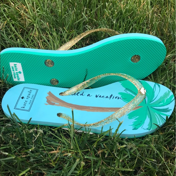 RELISTED "I Need a Vacation" Kate Spade Flip Flops - Picture 4 of 4