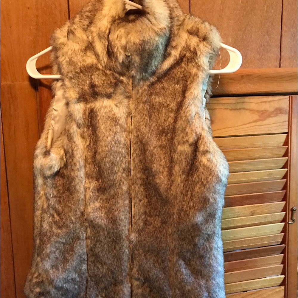 Fur looking vest