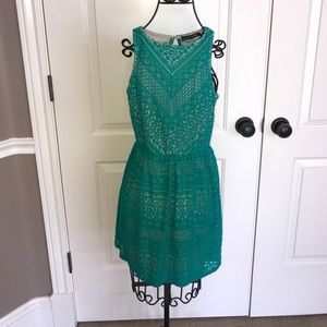 Crystal Doll Turquoise lace dress size: M