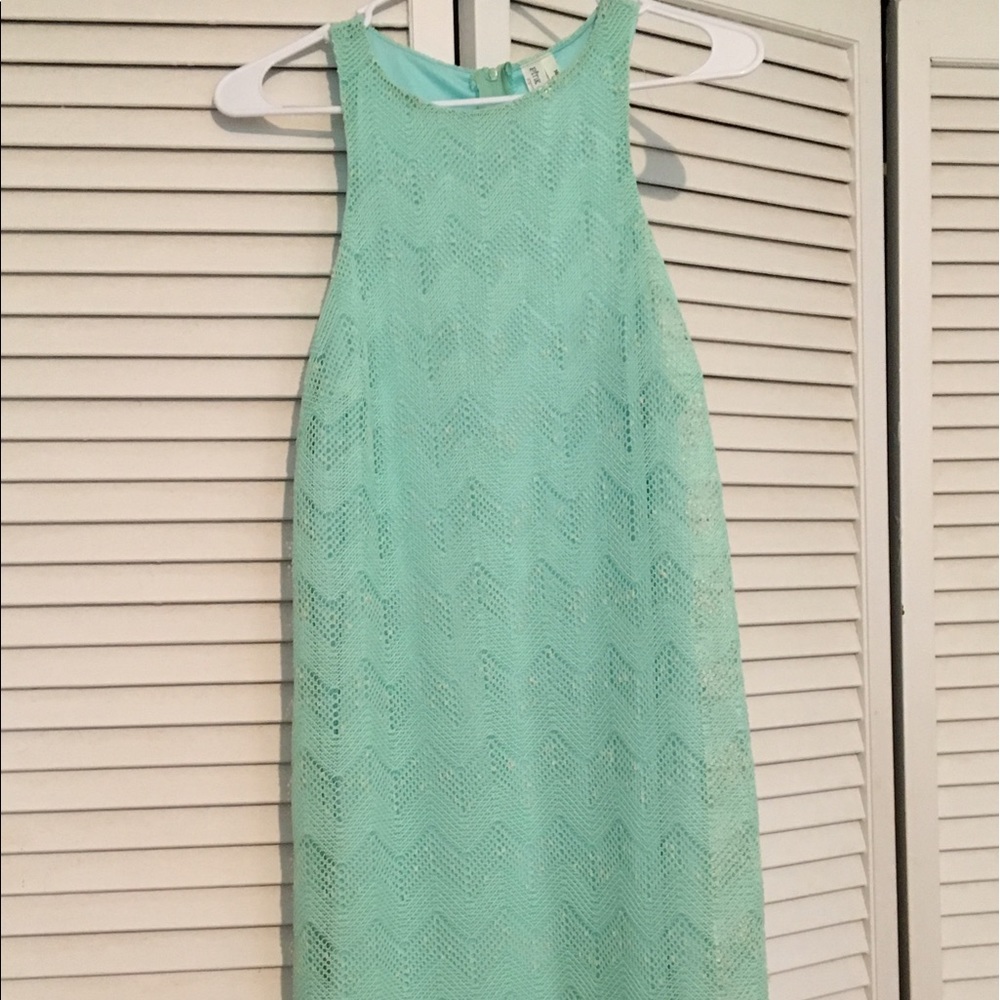 Mint/White Racerback Shift Dress