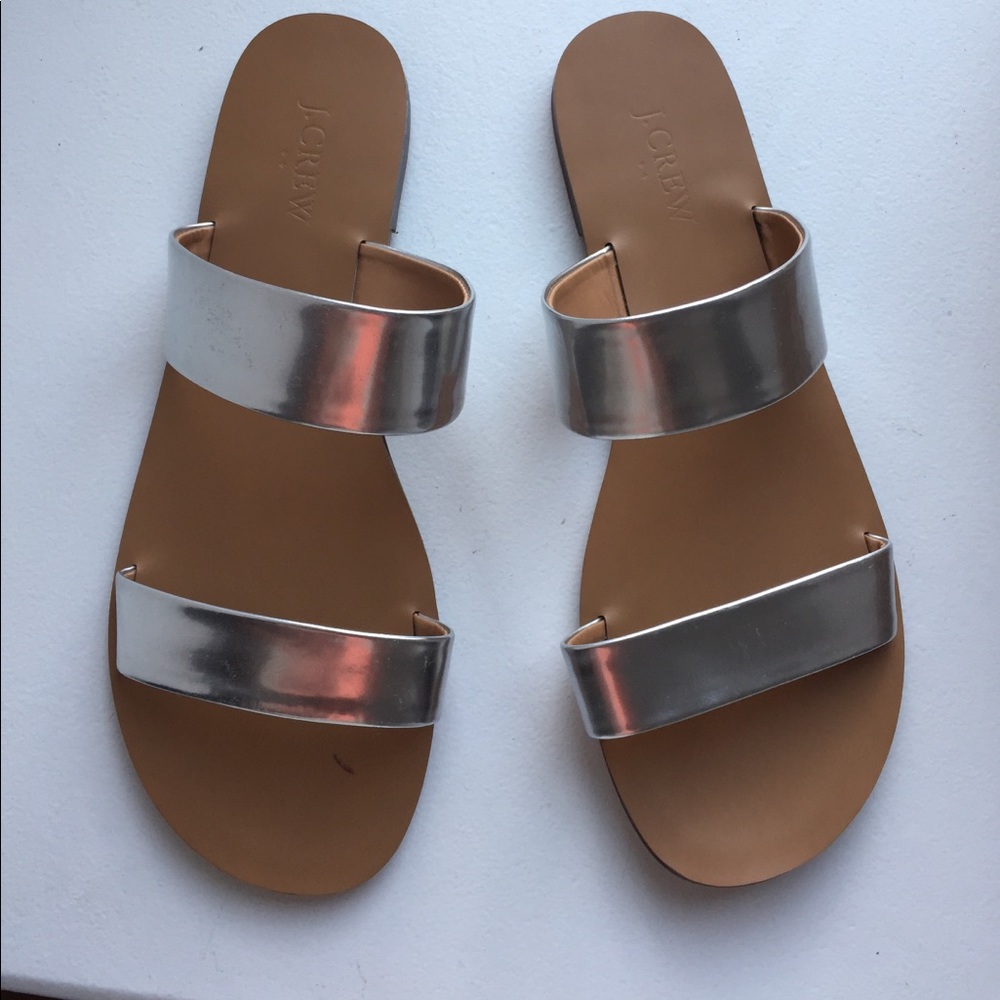 Jcrew Silver Sandals