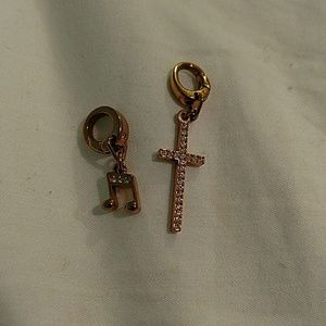 Fossil rose gold charms