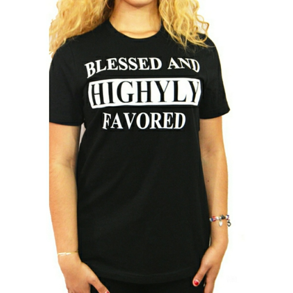 Black Graphic Blessed T Shirt