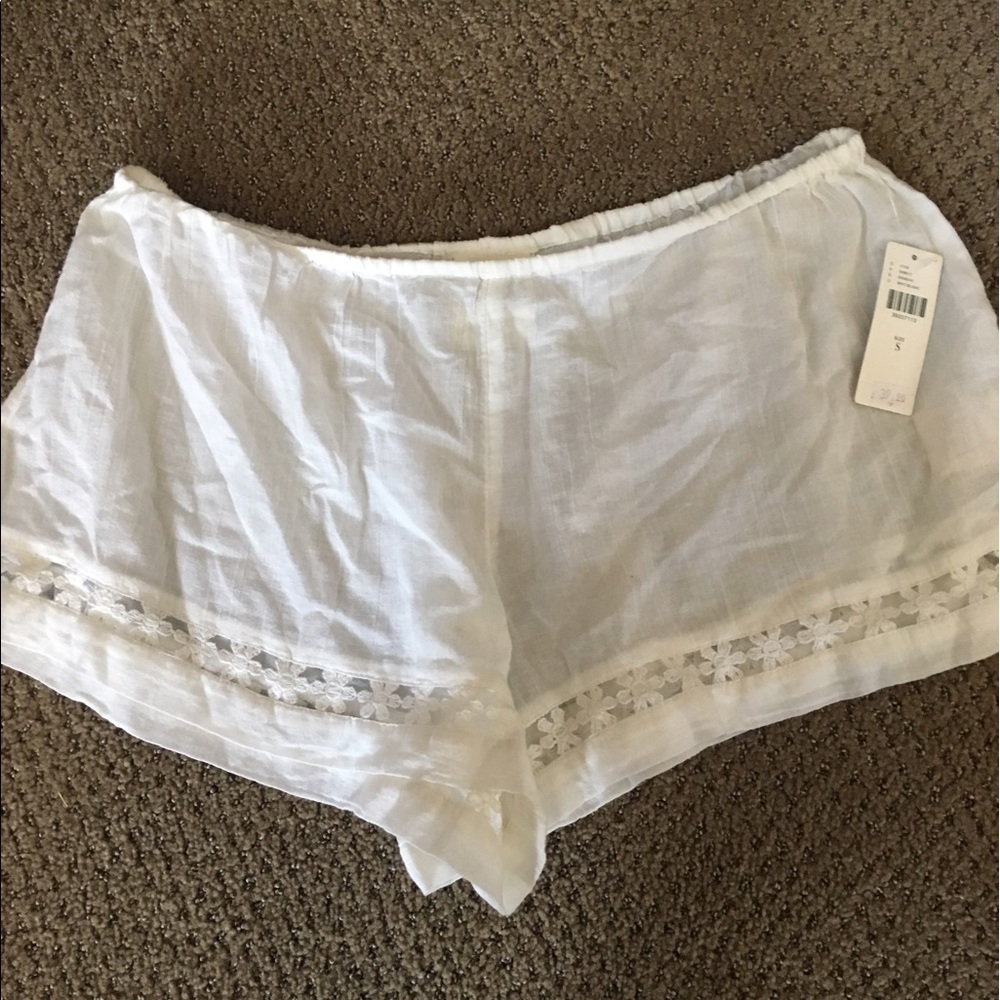 anthropologie white shorts