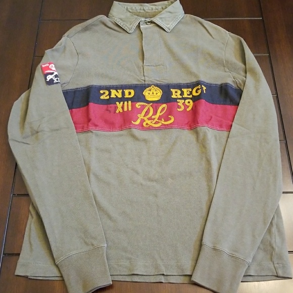Polo Ralph Lauren custom fit rugby 2nd Regt. Med - Picture 2 of 4